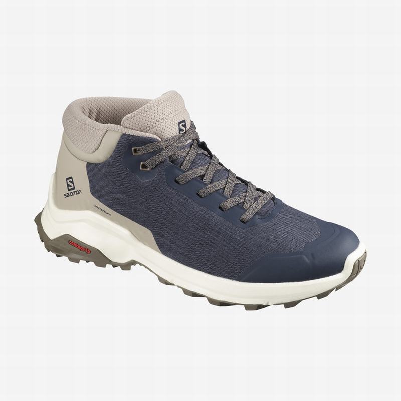 Bottes Hiver Salomon Homme Bleu Marine - Salomon X REVEAL CHUKKA CLIMASALOMON™ WATERPROOF - France (